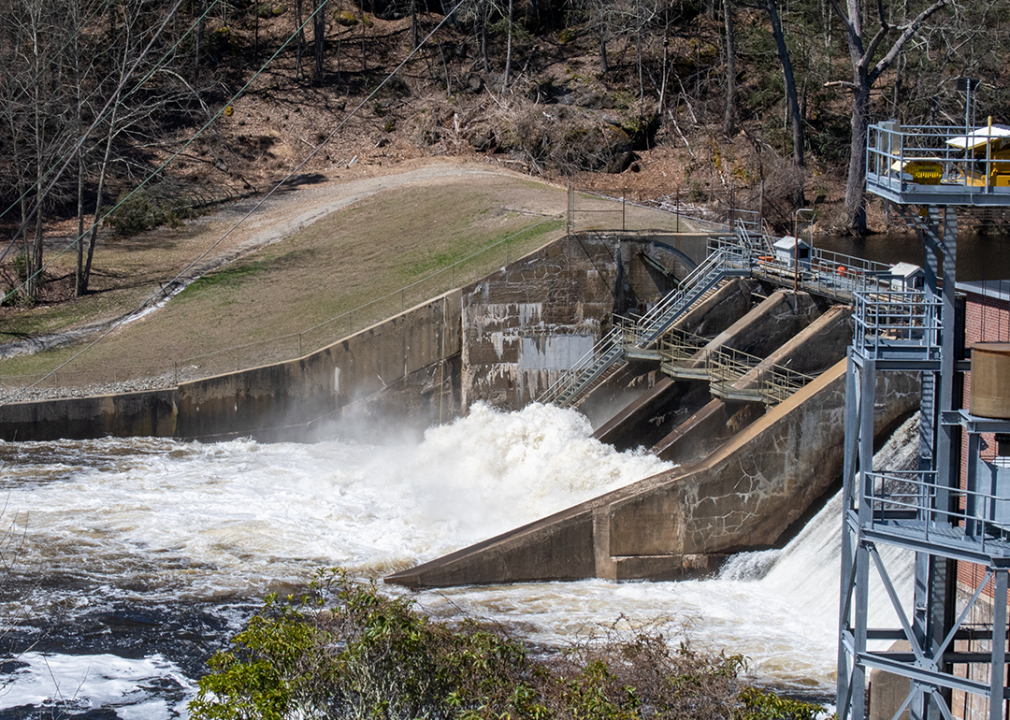 Hydroelectric dam in Scotland.