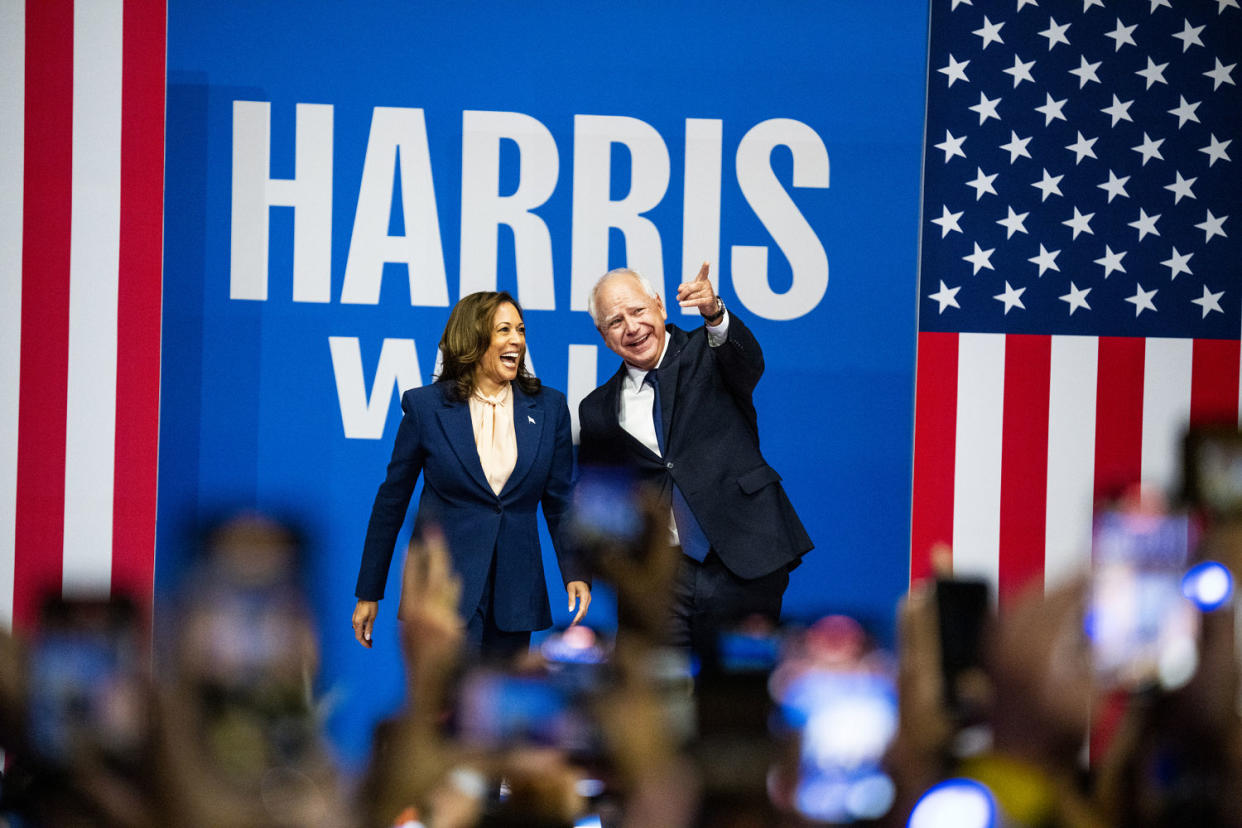 Minnesota Governor Tim Walz and Vice President Kamala Harris (Pete Kiehart for NBC News)