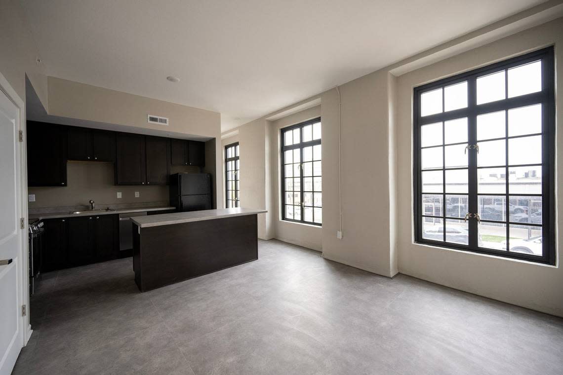 One of the apartment units in the Y Lofts.