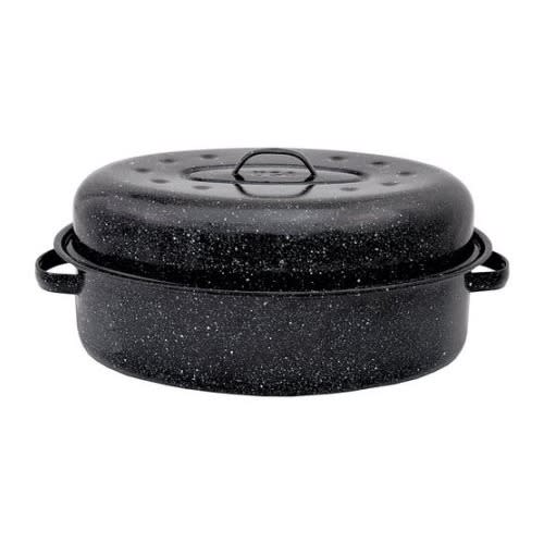 Granite-Ware Columbian Home Products 18" Black Oval Roaster