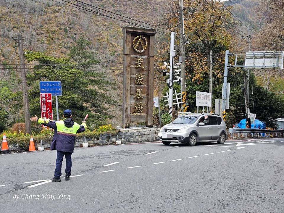 武陵農場櫻花季期間，和平警分局將增派警力加強交通疏導及取締違規。（圖：和平分局提供）
