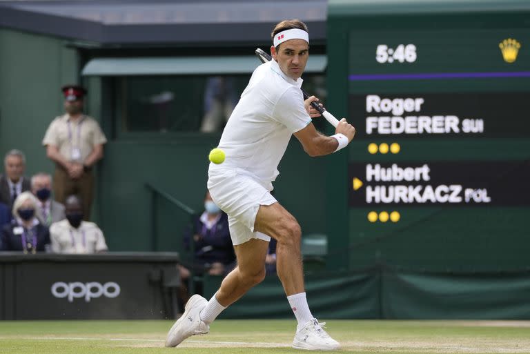 El 7 de julio de 2021, el último match de Federer: cayó en los cuartos de final de Wimbledon ante el polaco Hubert Hurkacz.