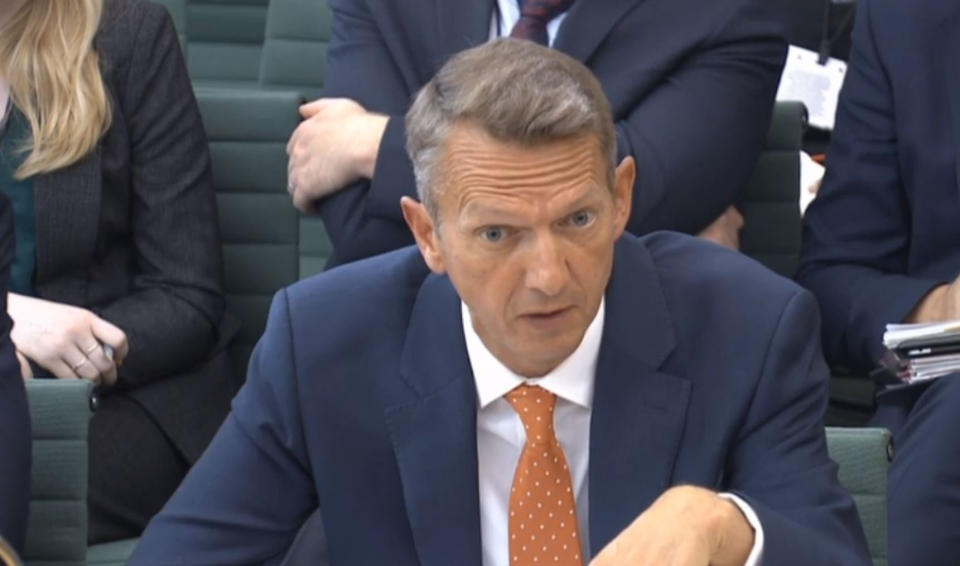 Chief Economist and Executive Director, Monetary Analysis & Statistics Andy Haldane giving evidence to the Treasury Select Committee at the House of Commons, London, on the subject of Bank of England Inflation Reports. (Photo by House of Commons/PA Images via Getty Images)