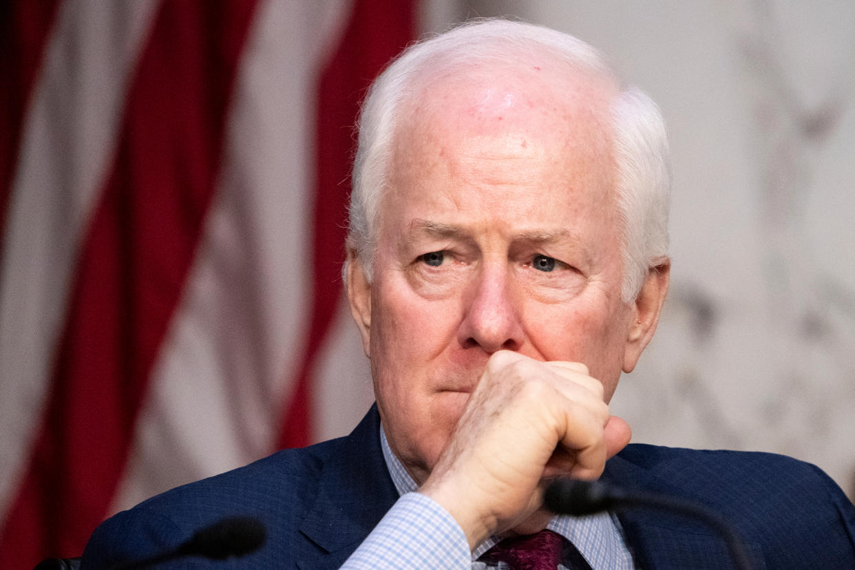 john-cornyn-gop-guns-far-right.jpg Domestic Terrorism Threat - Credit: Bill Clark/CQ Roll Call/AP