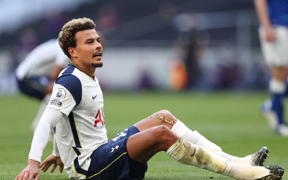 Dele Alli during Tottenham's match with Everton - GETTY IMAGES