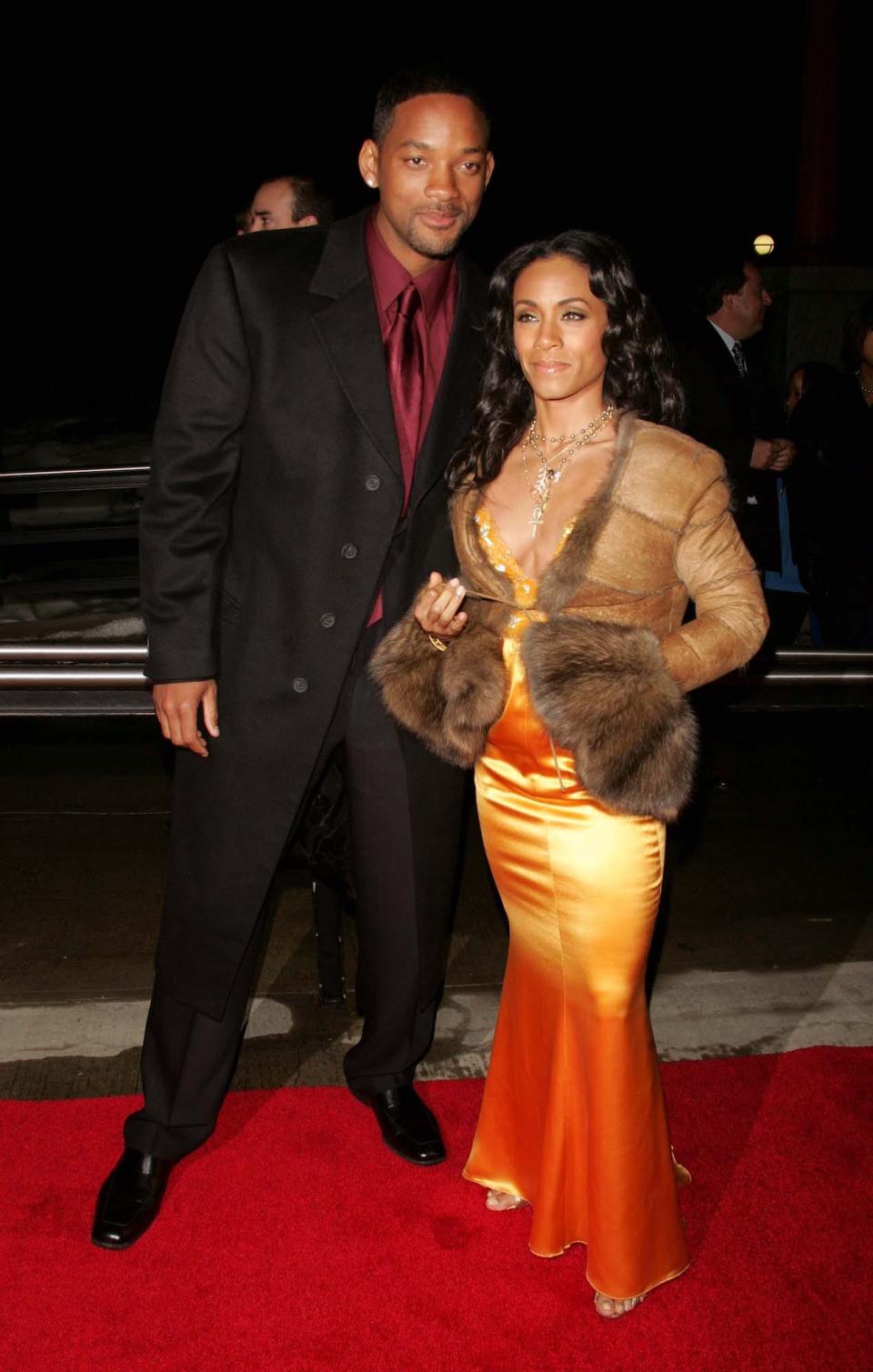 Will Smith and Jada Pinkett Smith in New York City on February 2, 2005.