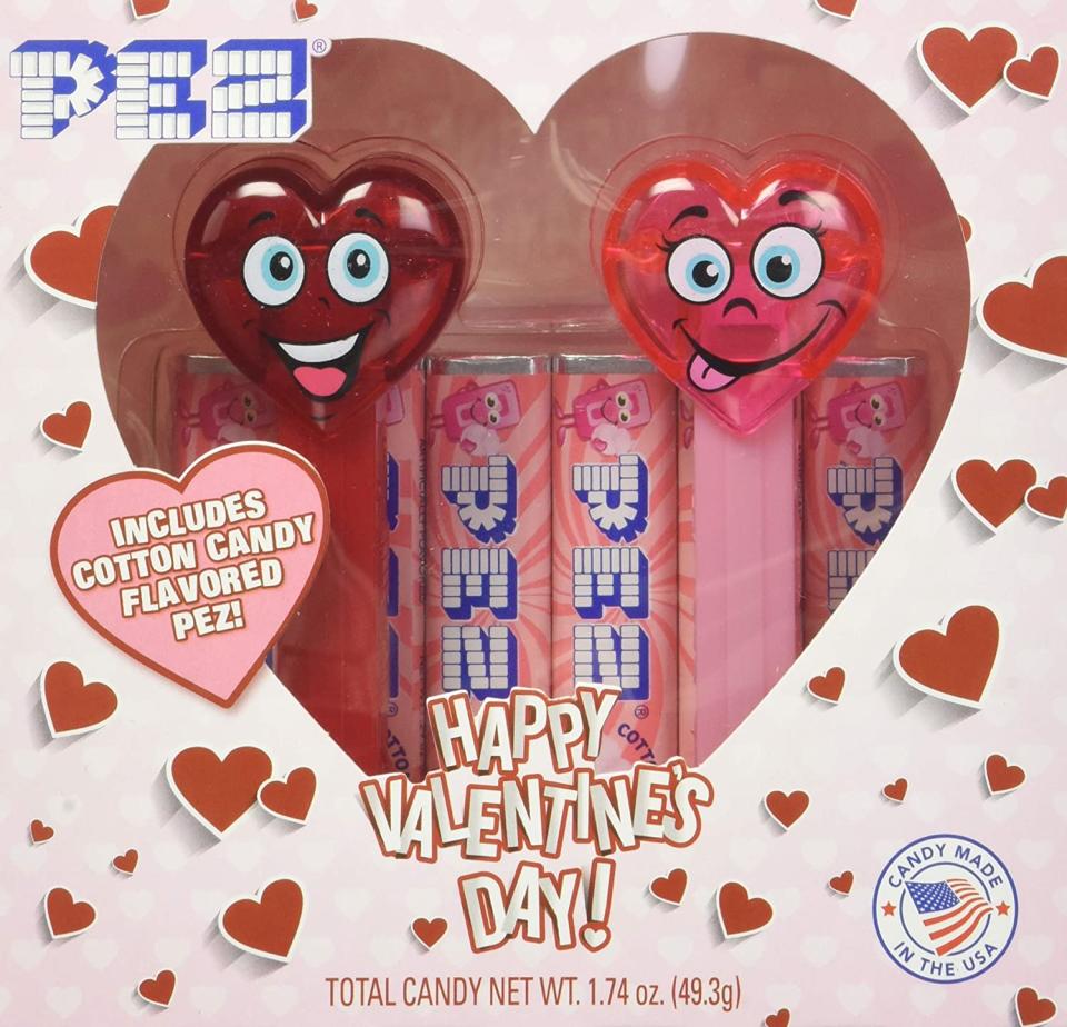 valentine's day candy pez candy valentine hearts twin pack