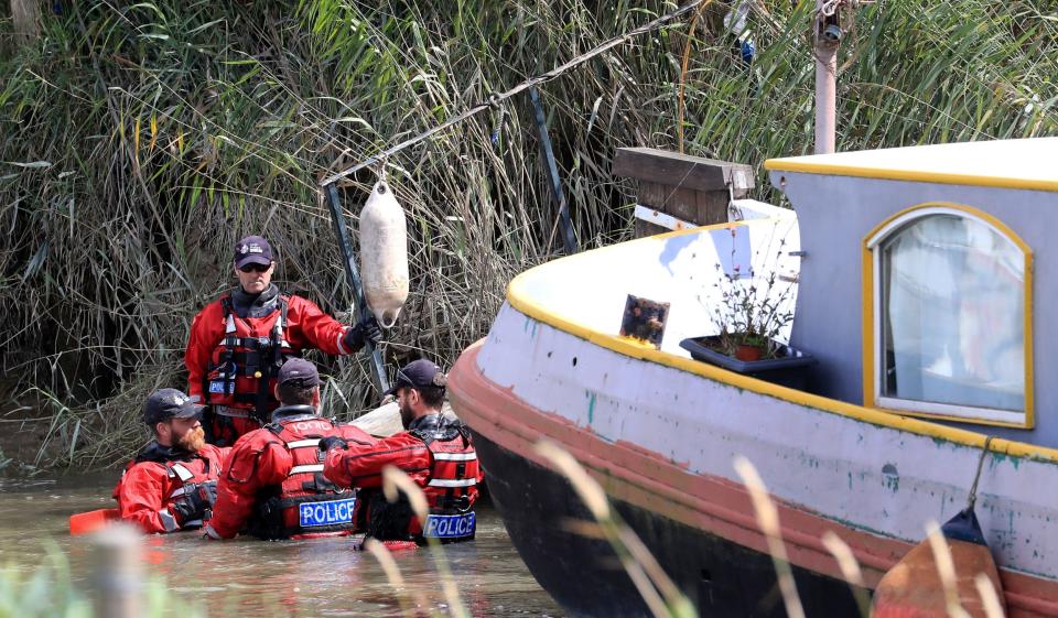 Police during the search for Lucas. (PA)