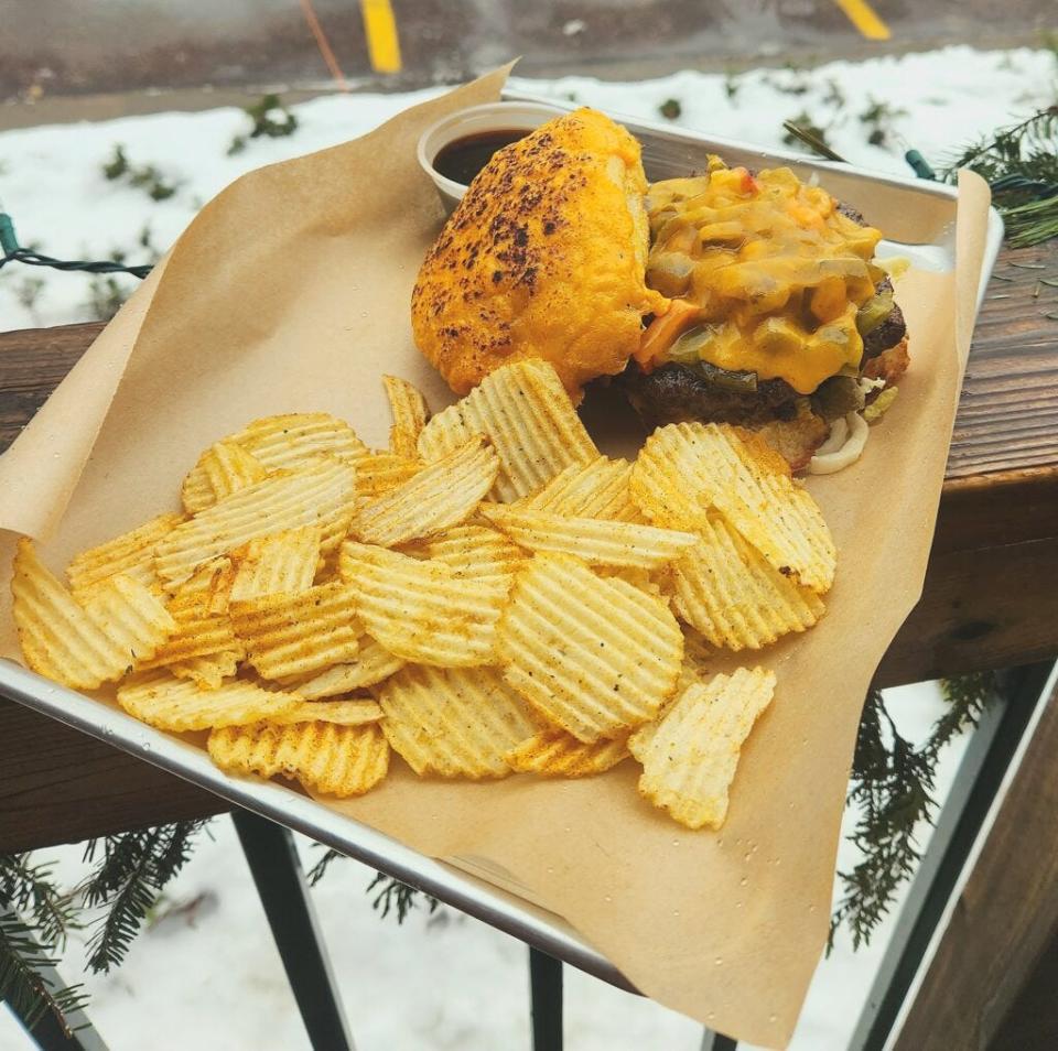 Remedy Brewing's The Rimedio burger for the 2023 Downtown Sioux Falls Burger Battle.