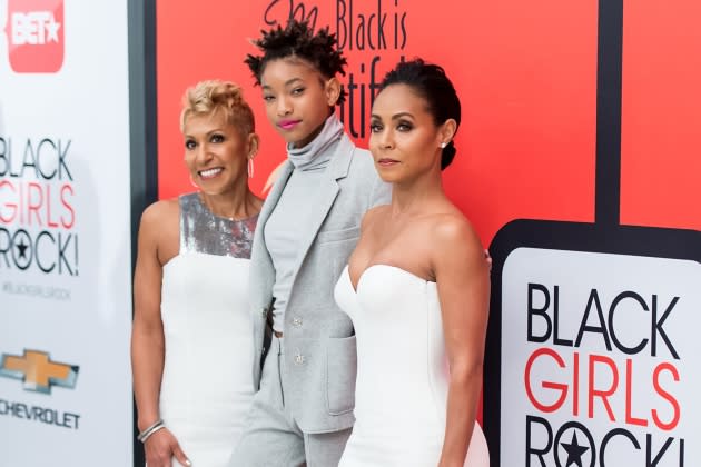 Jada-Pinkett-Smith-Willow-smith-Adrienne-Banfield-Norris - Credit: Gilbert Carrasquillo/FilmMagic