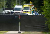 Medics are seen near a scene where a van struck into people after a concert in Landgraaf, the Netherlands, June 18 2018. REUTERS/Thilo Schmuelgen