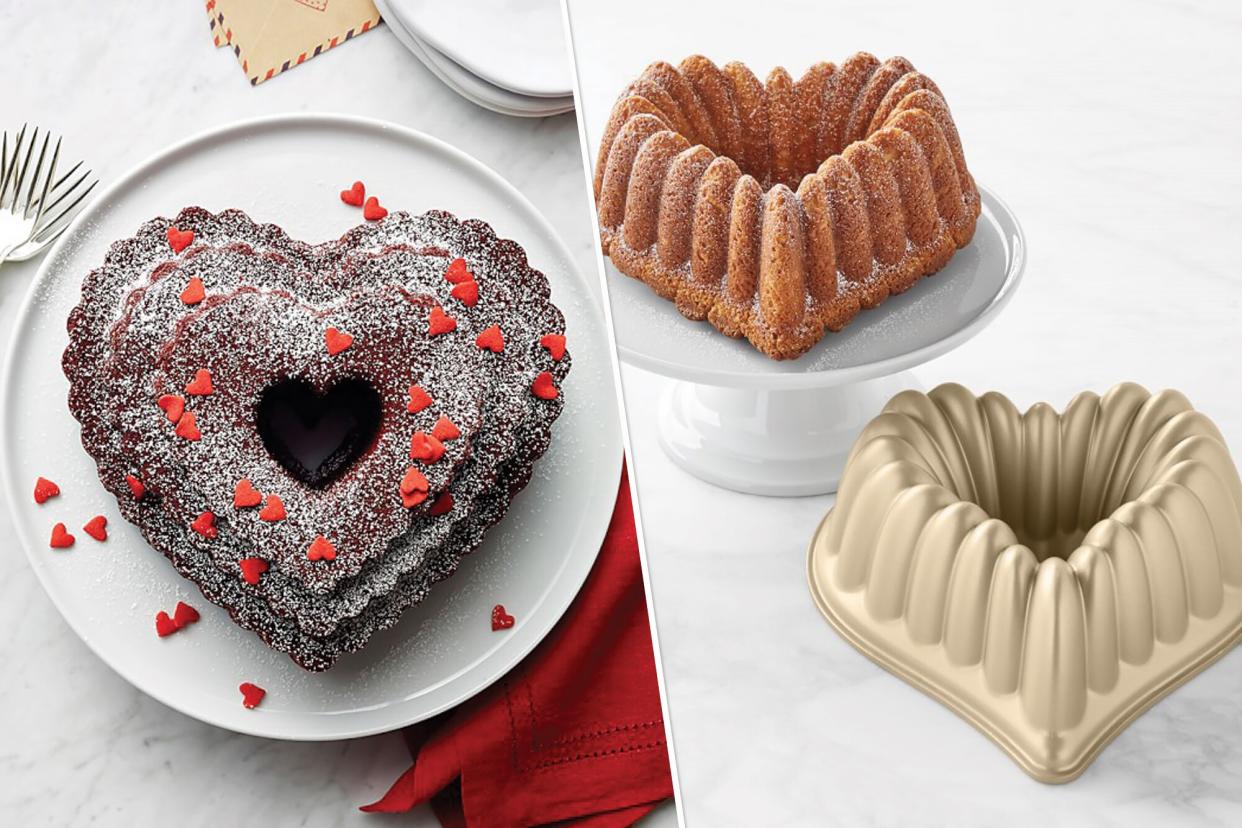 Heart-shaped bundt pans available from Williams Sonoma