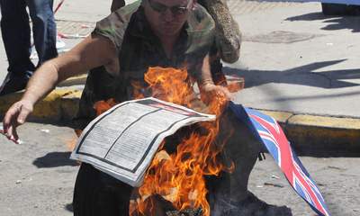 Argentinians Burn Sun In Row Over Falklands