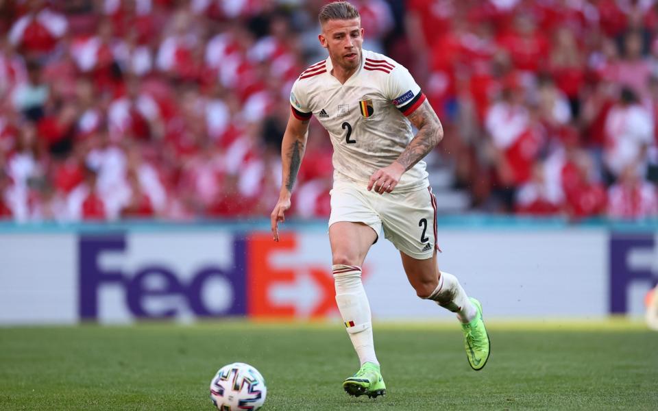 Toby Alderweireld in action against Denmark at the group stage - GETTY IMAGES