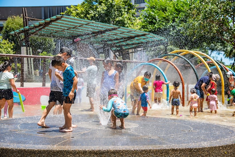 塭仔底濕地公園戲水池準備好了，那你(妳)呢。   圖：新北市高灘處提供