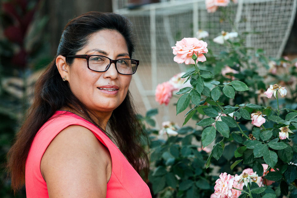 Elida Cornejo, 54, has Chagas and lost her brother to the disease a few years ago.&nbsp;She was born in El Salvador and remembers playing with kissing bugs as a child. (Photo: Angela Boatwright/DNDi)