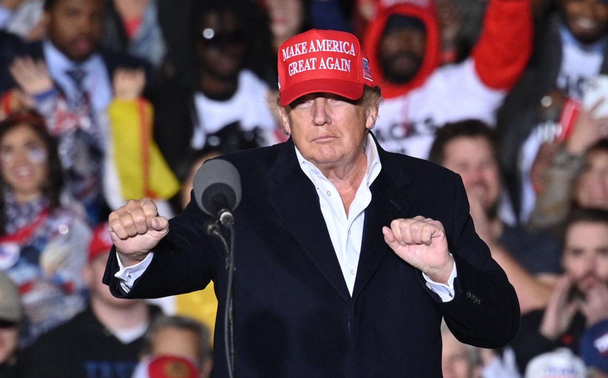 Donald Trump addressed thousands of supporters in Florence on Saturday night - GETTY IMAGES