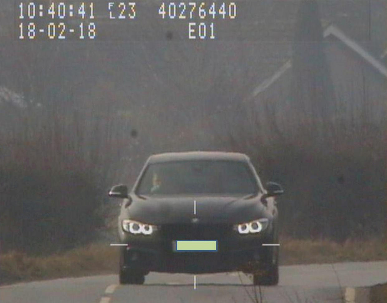 Nicholas Burke was driving in excess of the 60mph speed limit - but the 'laser jammer' fitted to his BMW meant officers were unable to take a reading of his speed (SWNS) 