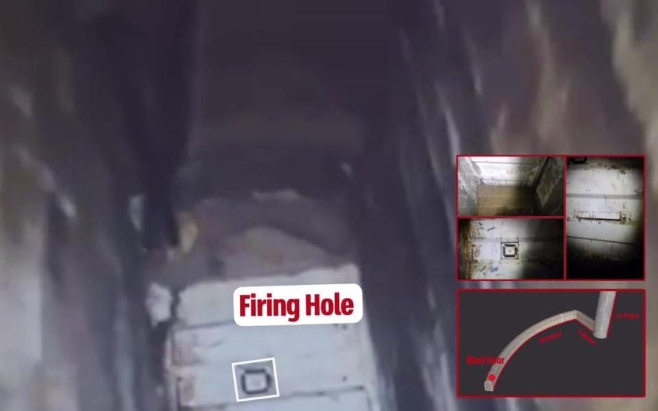 The tunnel, said to run 10 metres deep, led to a blast-proof door, which the IDF said was used by Hamas to block Israeli forces