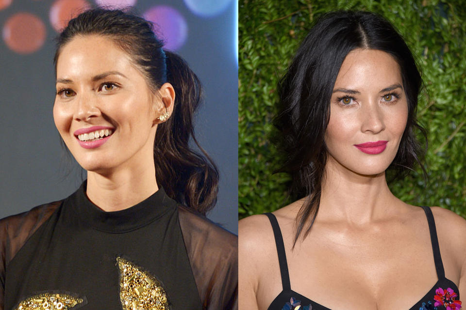 <p>Actress Olivia Munn believes so. In the photo on the left, she says, her features are “white-washed,” while in the image on the right, her stunning freckles and “Chinese bone structure,” are accentuated. (Photos: Getty Images) </p>