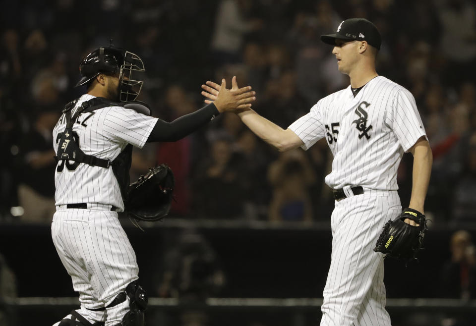 The White Sox celebrate one of their rare 2018 wins (AP)