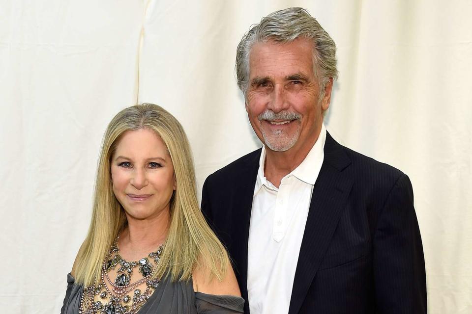 <p>Kevin Mazur/Getty Images</p> Barbra Streisand and James Brolin in Los Angeles on Aug. 2, 2016