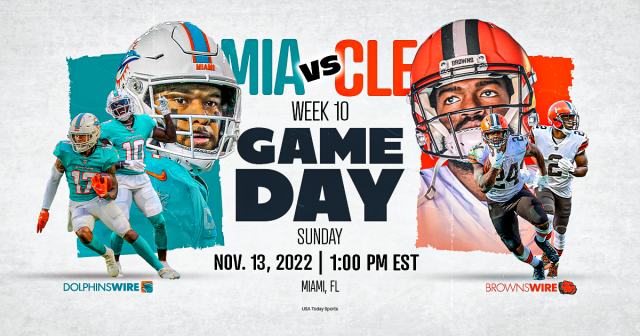 Miami Dolphins play Cleveland Browns at Hard Rock Stadium