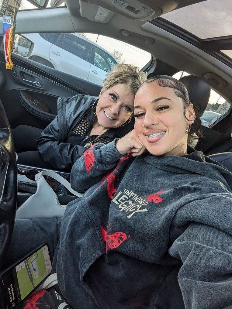 Sierra Pecor, 28, and her mom, Steph Pecor, take a selfie together. Sierra Pecor was struck by a hit-and-run driver on St. Patrick’s Day and suffered seven broken ribs, a lacerated liver, and nearly lost her foot. Police are still seeking the driver.