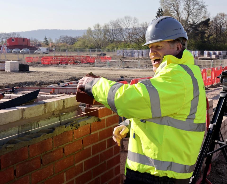 The Conservatives manifesto in 2019 set out a target to ‘build 300,000 homes a year by the mid-2020s’ (AP)