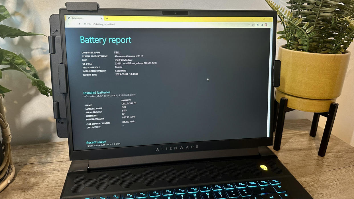  Windows 11 laptop battery health 