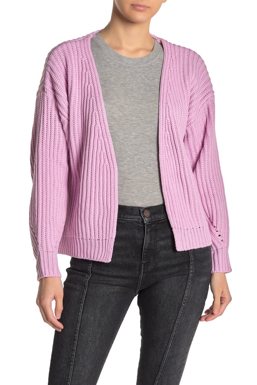 CODEXMODE Solid Open Front Dolman Cardigan