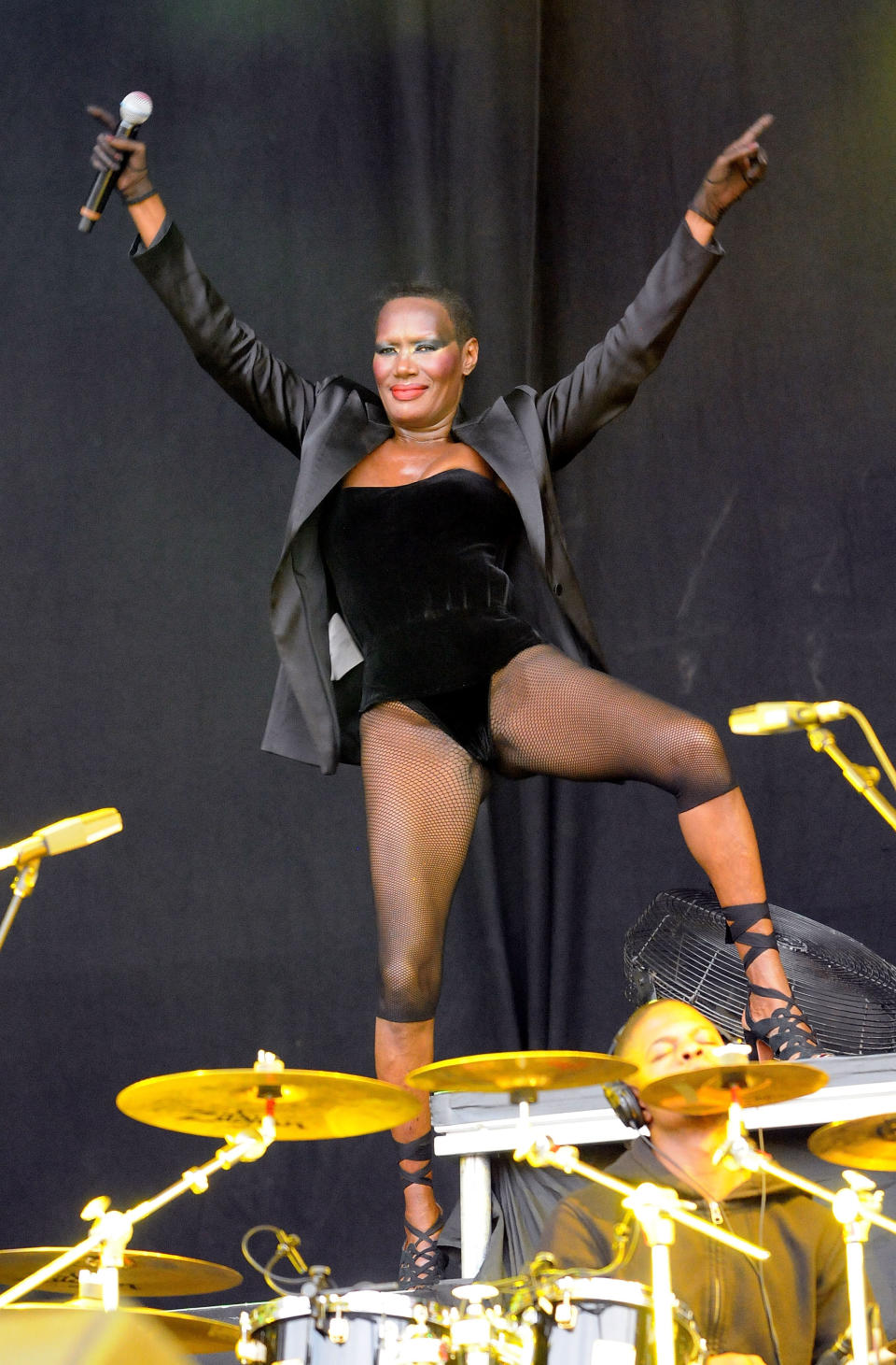 2011: Grace Jones performs live on stage during the third day of the Wireless Festival at Hyde Park in London.&nbsp;