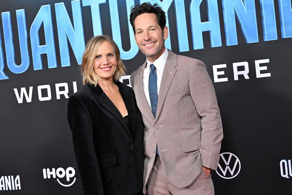 Julie Yaeger and Paul Rudd attend Marvel Studios' “Ant-Man and The Wasp: Quantumania"