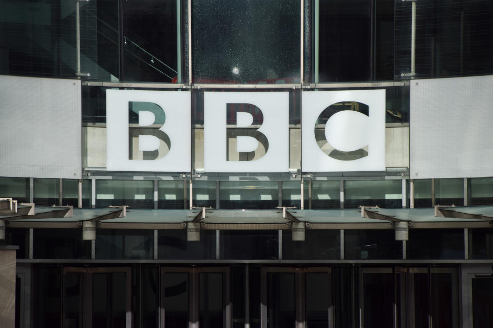 LONDON, UNITED KINGDOM - 2022/10/18: General view of Broadcasting House, the BBC headquarters in Central London, as the iconic broadcaster celebrates the 100th anniversary since its foundation on 18th October 1922. (Photo by Vuk Valcic/SOPA Images/LightRocket via Getty Images)