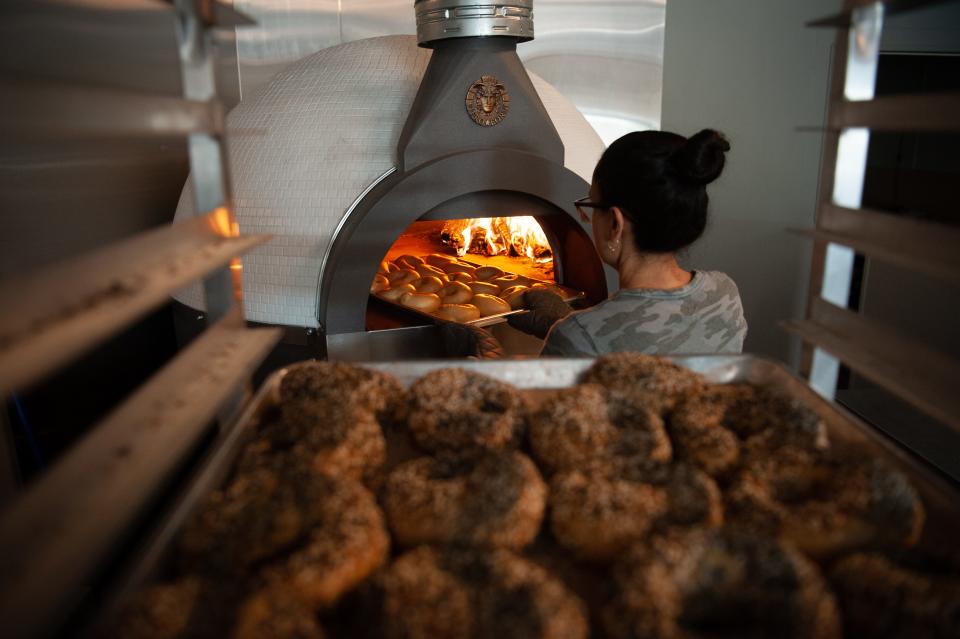 Marisol Doyle serves authentic artisan pizzas at Leña Pizza and Bagels in Cleveland.