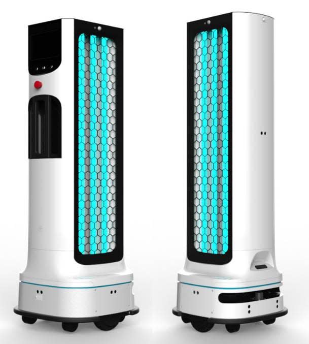 LG Electronics is developing a robot that disinfects offices, restaurants and other high-traffic areas using ultraviolet (UV-C) light.  LG Business Solutions USA plans to bring the robot to market in early 2021.