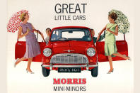 <p>The Mini took existing technologies and blended them to devastating effect. Its front-wheel drive layout meant four-fifths of the car's length was devoted to passenger or luggage space, it was eminently affordable (unwittingly - as rivals Ford figured out first - BMC initially <strong>lost money on each one</strong>) and it was <strong>terrific fun</strong> to drive, and killed the automotive trend of the ‘50s – the microcar – <strong>stone dead</strong>.</p><p>The first '<strong>classless car</strong>' that appealed to everybody, the Mini got even better when <strong>John Cooper</strong> got out his toolbox and created a string of hot editions, more than <strong>100,000</strong> of which were made. By the time production ended in 2000 more than <strong>five million Minis</strong> had been produced. And it was the <strong>happiest inheritance</strong> that BMW got from its otherwise unfortunate purchase of Rover.</p><p><strong>Honourable mentions for 1959: </strong>Ford Anglia 105E, Triumph Herald, Chevrolet Corvair</p>