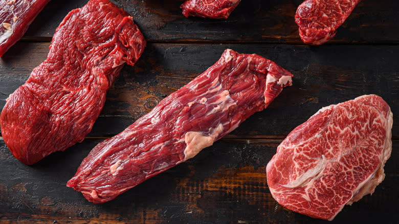 Selection of value steak cuts