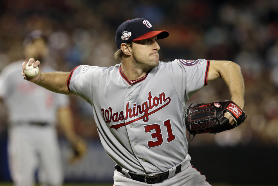 Max Scherzer is pitching like he wants a third straight Cy Young award. (AP Photo)