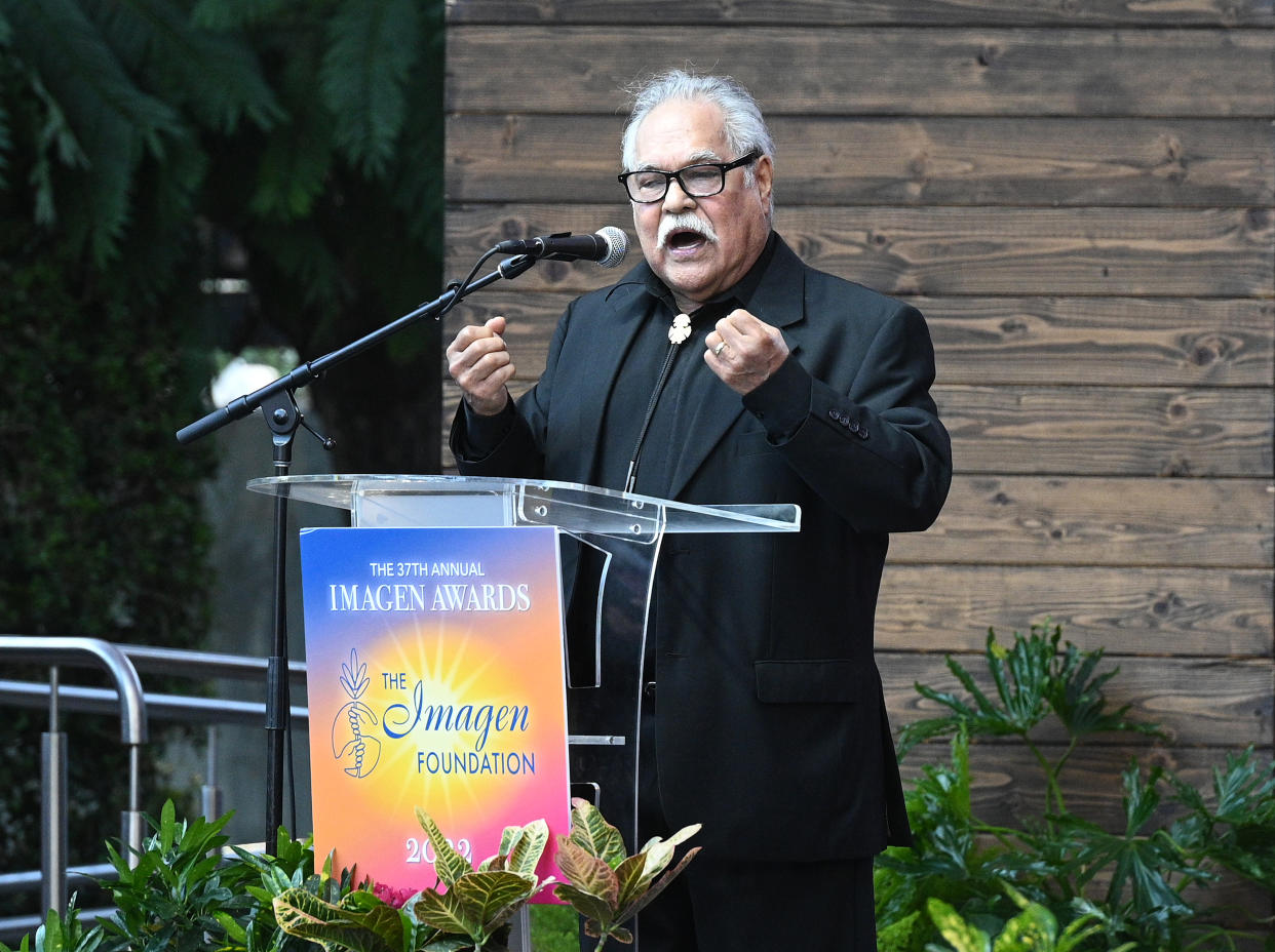 Luis Valdez at the 37th Annual Imagen Awards held at LA Plaza de Cultura y Artes on October 2, 2022 in Los Angeles, California. (Photo by Gilbert Flores/Variety via Getty Images)