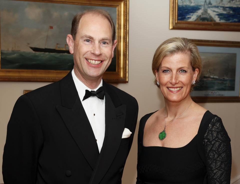 Prince Edward, Earl of Wessex and Sophie, Countess of Wessex attend a gala fundraising dinner on the Isle of Wight on March 27, 2014 in Cowes, England. | Max Mumby/Indigo—Getty Images