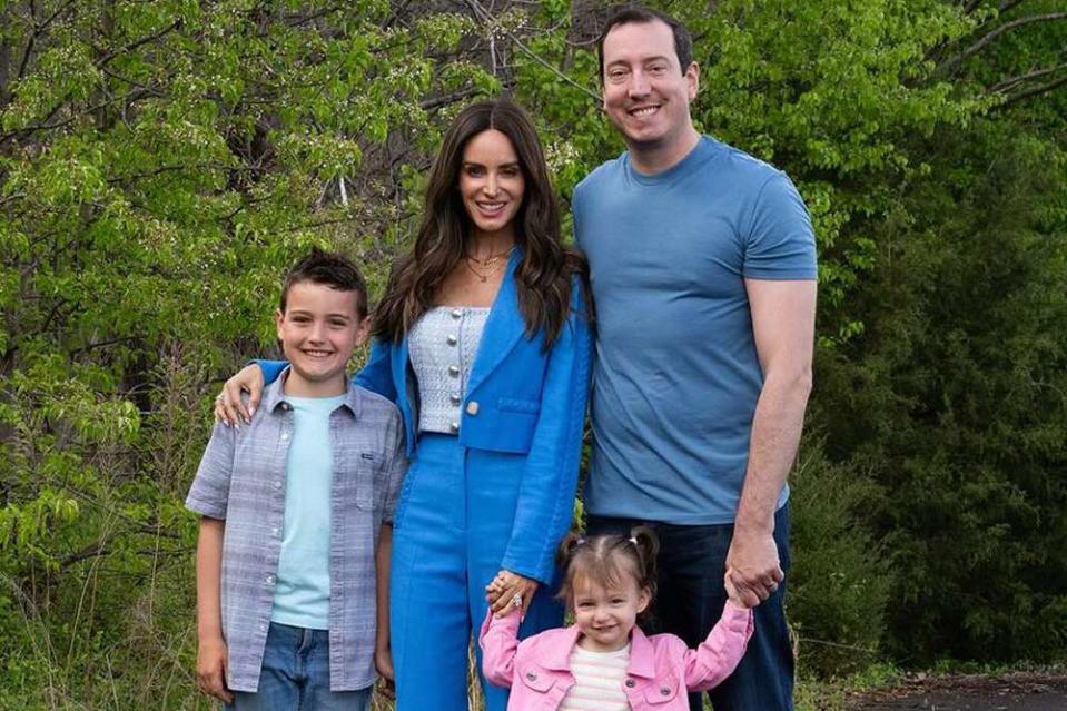 <p>Kyle Busch/ Instagram</p> Kyle and Samantha Busch family Easter