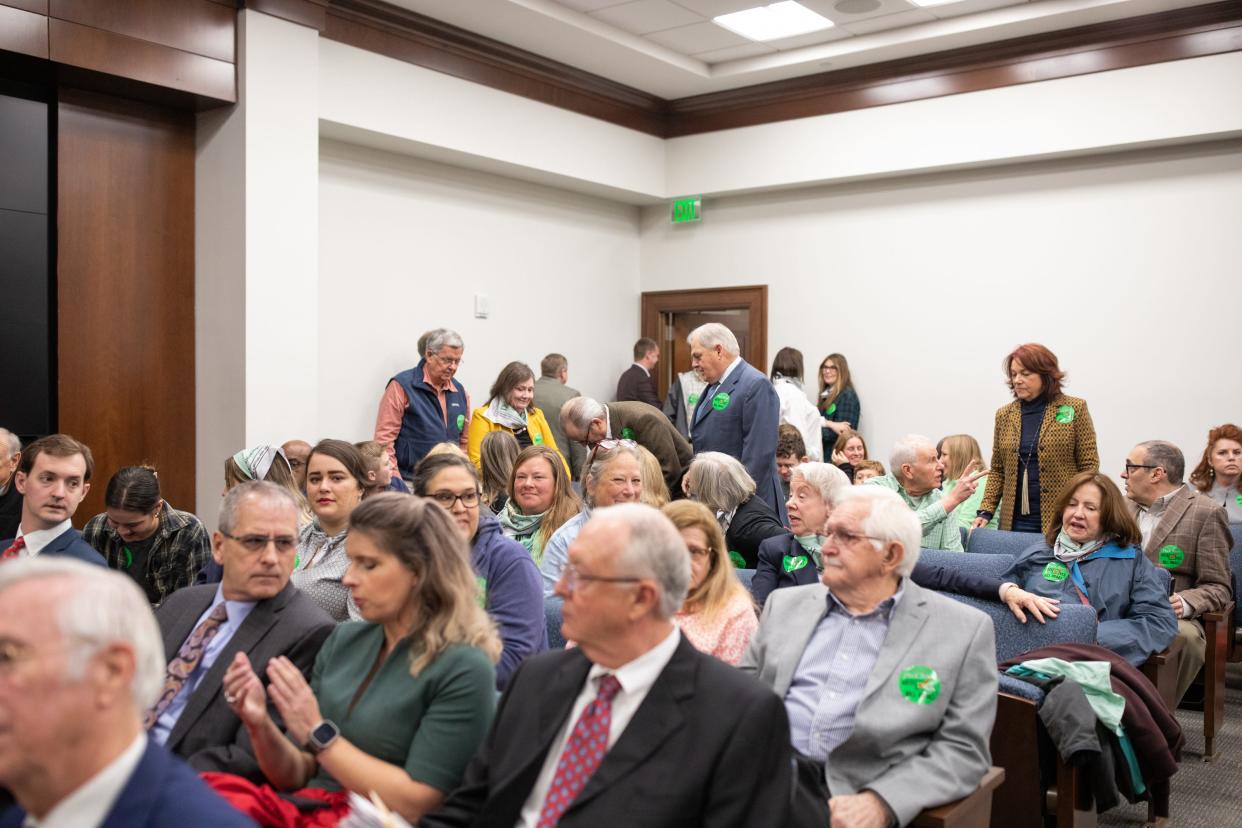 Dozens of Maury County residents packed the House Agriculture & Natural Resources Committee room on Wednesday March 22, 2023, showing a groundswell of support for a bill that would add protections to the Duck River to preserve the scenic waterway.