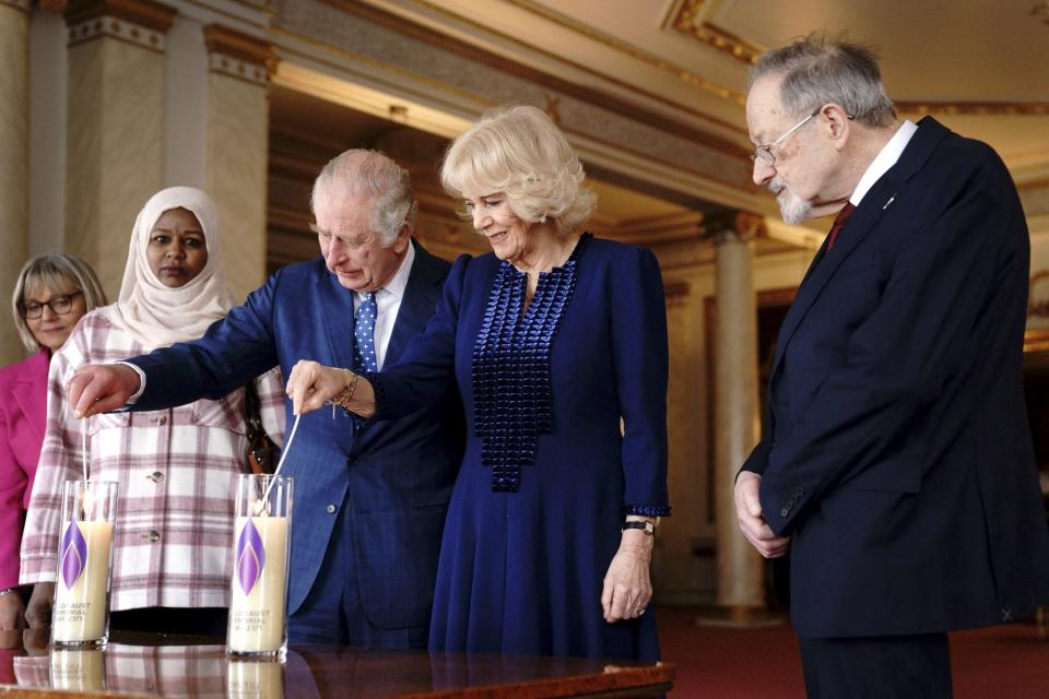 King Charles and Queen Camilla Welcome Genocide Survivors to Buckingham Palace for Holocaust Memorial Day