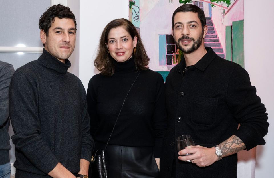 Lucas Madani, Danièle Gerkens (ELLE Décoration) et Félix Millory