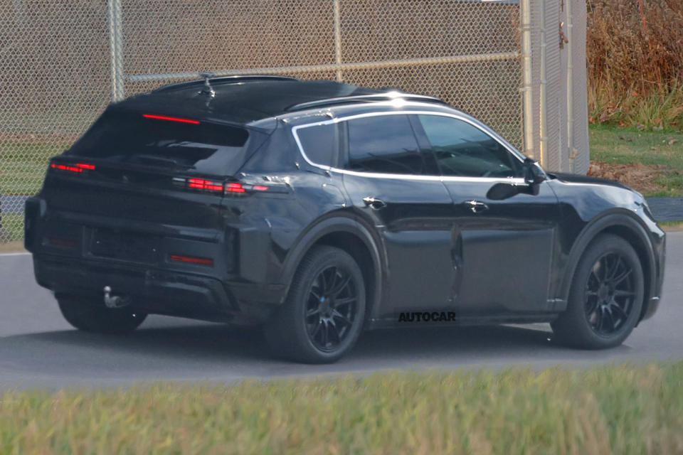 <p>Gaps in the camouflage suggest it will be a close visual relation to the new electric Porsche Macan, with a familiar LED headlight design and wraparound rear light bar, but bulky cladding and fake trim details obscure the fine details.</p><p>It is unusual to see a car testing in production-spec bodywork as far as three years before its scheduled release, but the Macan EV hit the road for the first time back in 2021, so it stands to reason its larger sibling's design has been locked in.</p>