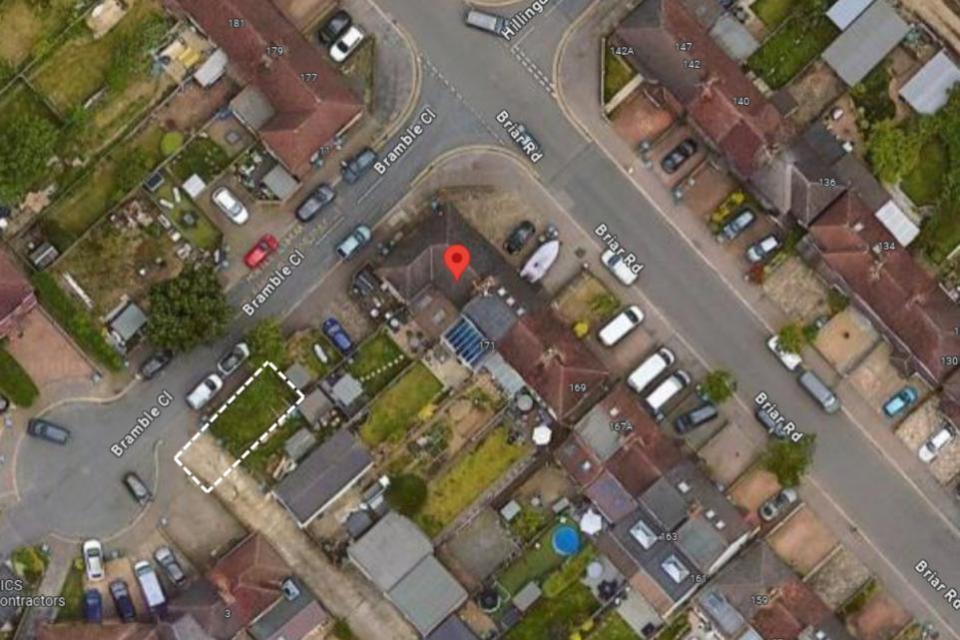 Watford Observer: The area of the back garden included in the plan.