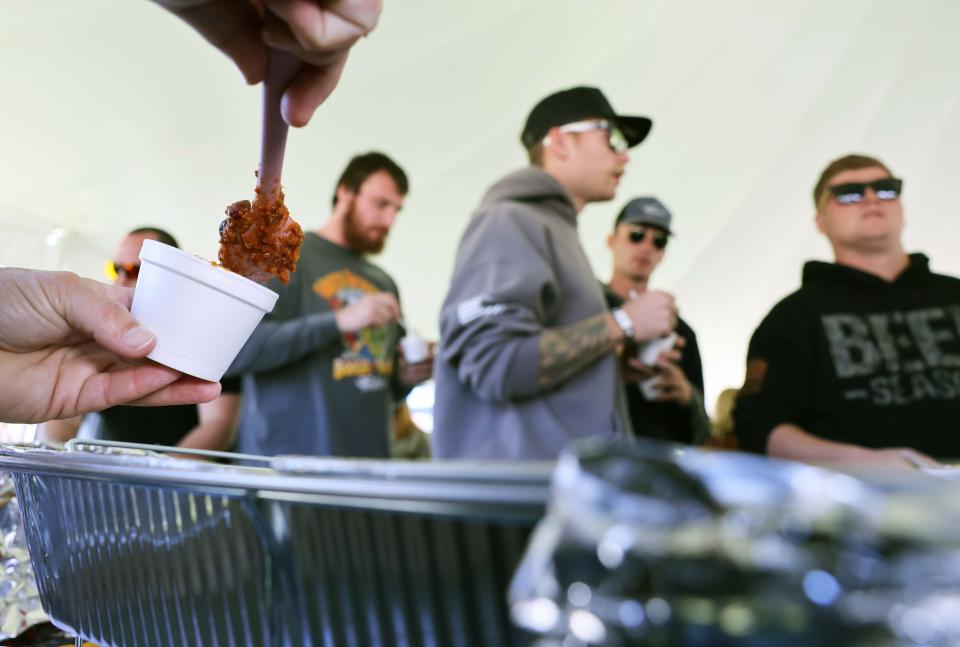Angry Joe's Chili during the 27th annual ChiliChowda Fest at the East Bridgewater Commercial Club last year.