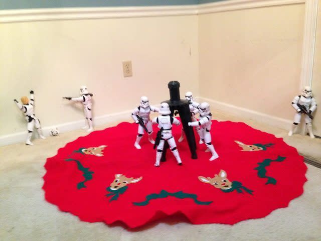 The hard-working troopers have successfully placed the base