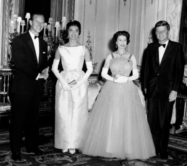 With US president John F Kennedy and his wife Jacqueline in 1961 (PA)